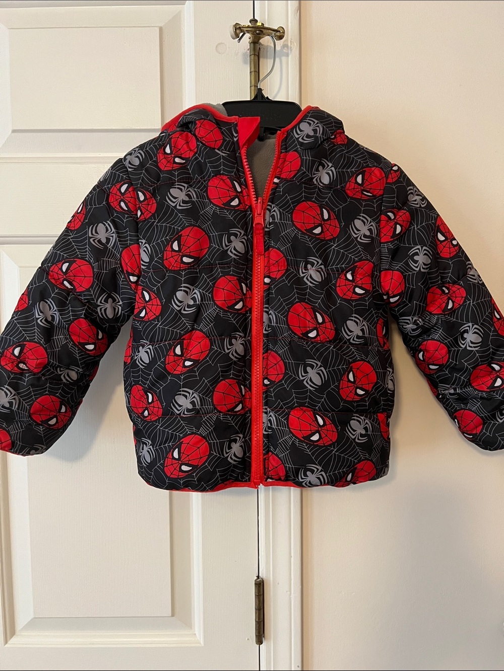 Spiderman kids size 4 hooded jacket